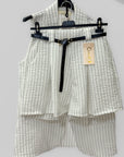 Completo a Righe con Gilet e Shorts