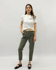 Pantaloni in cotone leggero con cintura