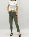 Pantaloni in cotone leggero con cintura