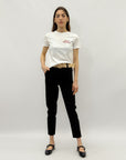 Pantaloni in cotone leggero con cintura