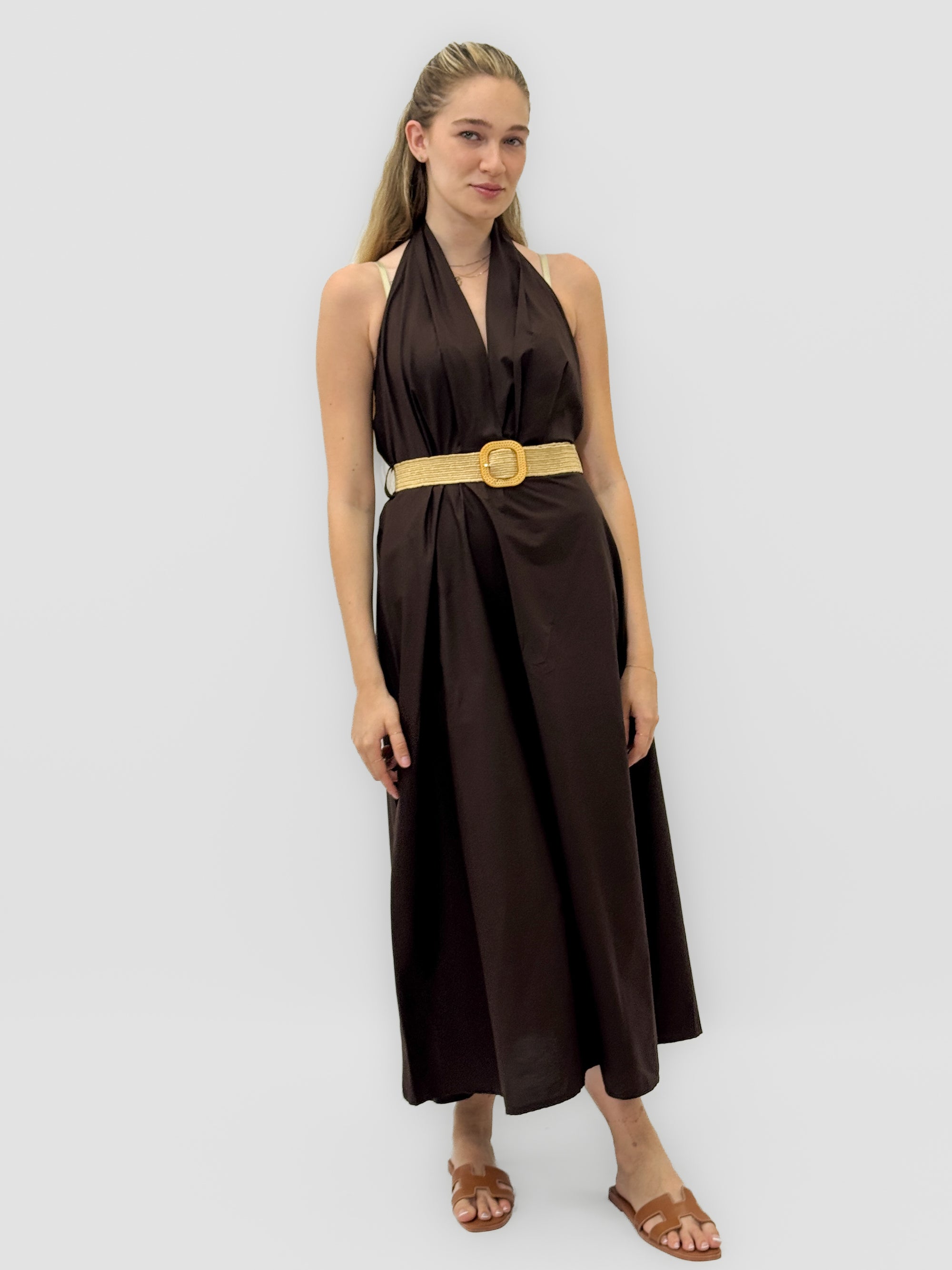 Abito in 100% Cotone con Scollo Halter