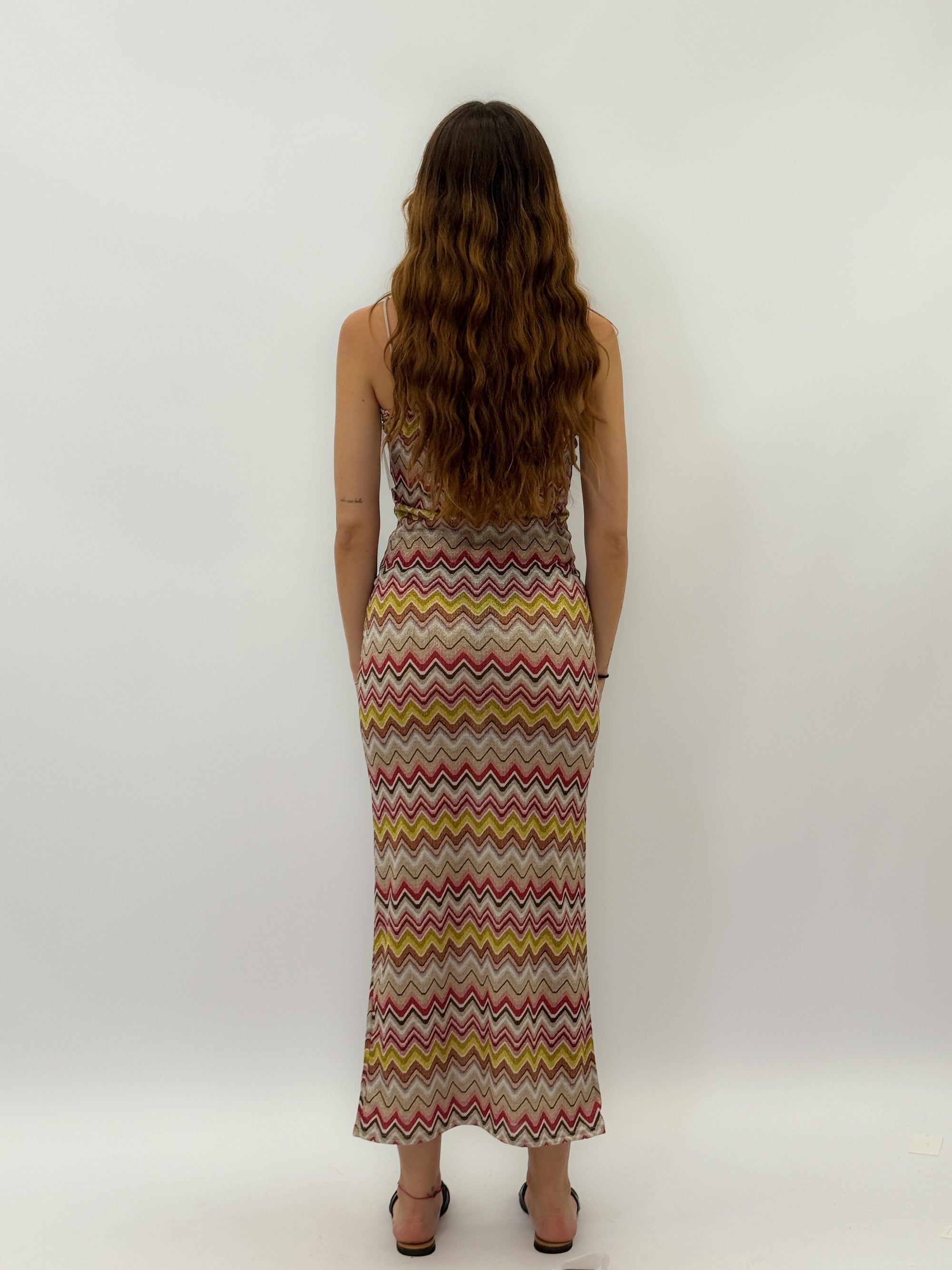 Abito lungo in lurex