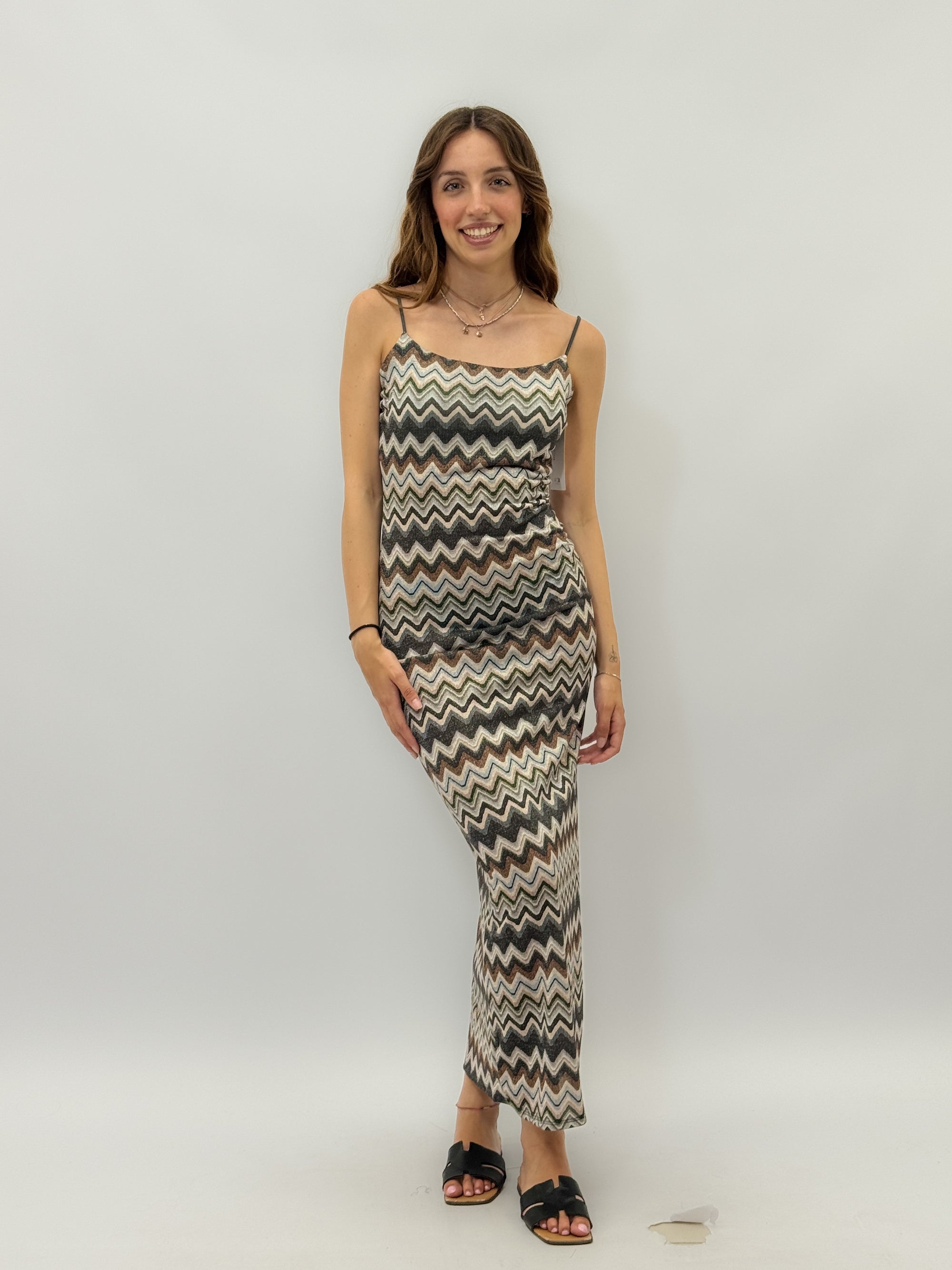 Abito lungo in lurex