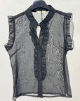 Camicia Leggera con Volant e Bottoni