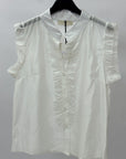 Camicia Leggera con Volant e Bottoni
