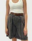Pantaloncini in 100% Cotone con Cintura