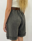 Pantaloncini in 100% Cotone con Cintura