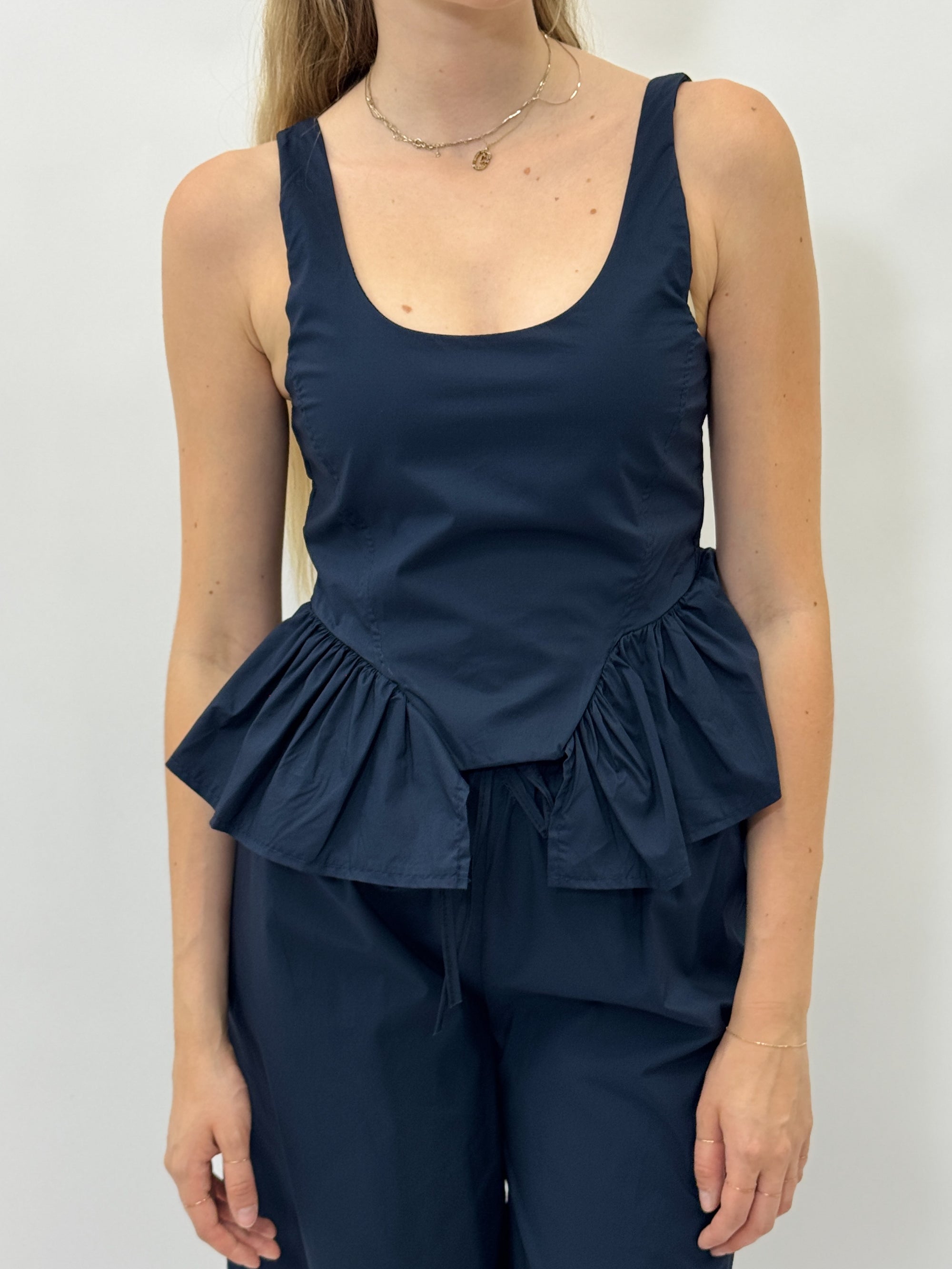 Completo Cotone con Top Balza e Pantalone Palazzo