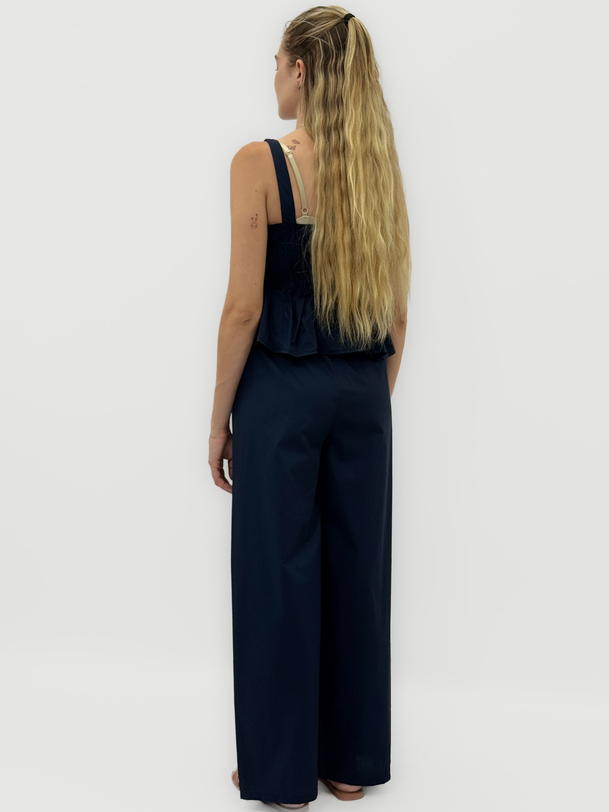 Completo Cotone con Top Balza e Pantalone Palazzo