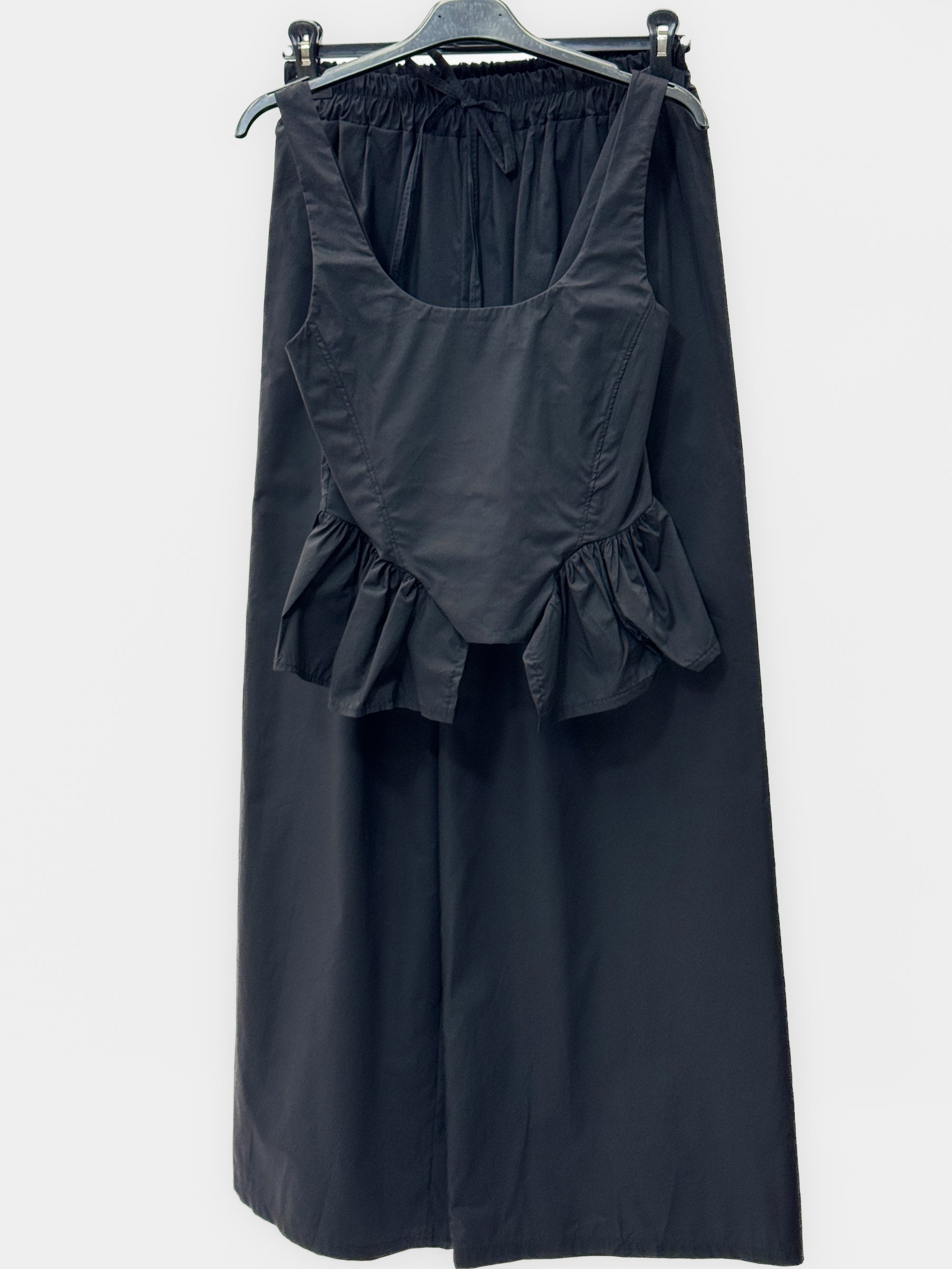 Completo Cotone con Top Balza e Pantalone Palazzo