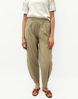 Pantalone in Cotone Leggero con Vita Elasticizzata