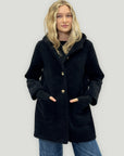 Cappotto caldo effetto teddy con cappuccio