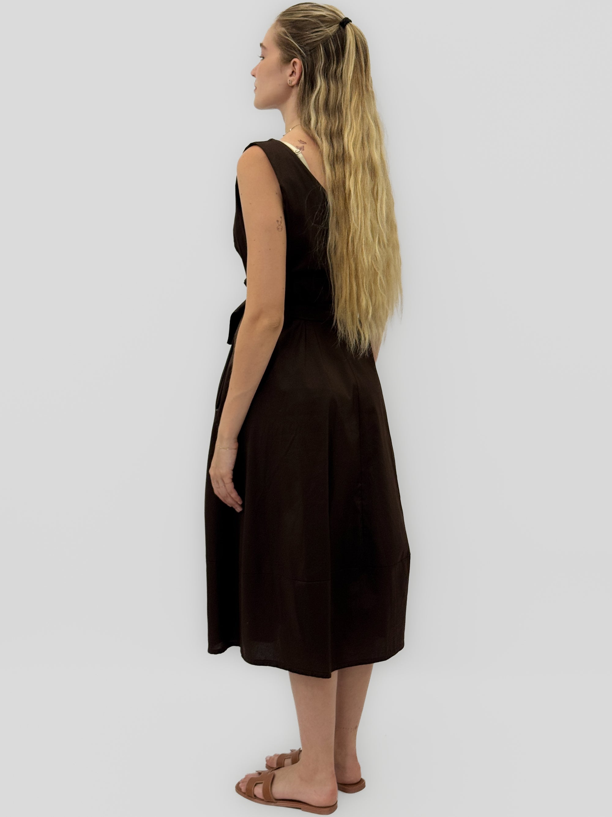 Abito in 100% Cotone con Cintura