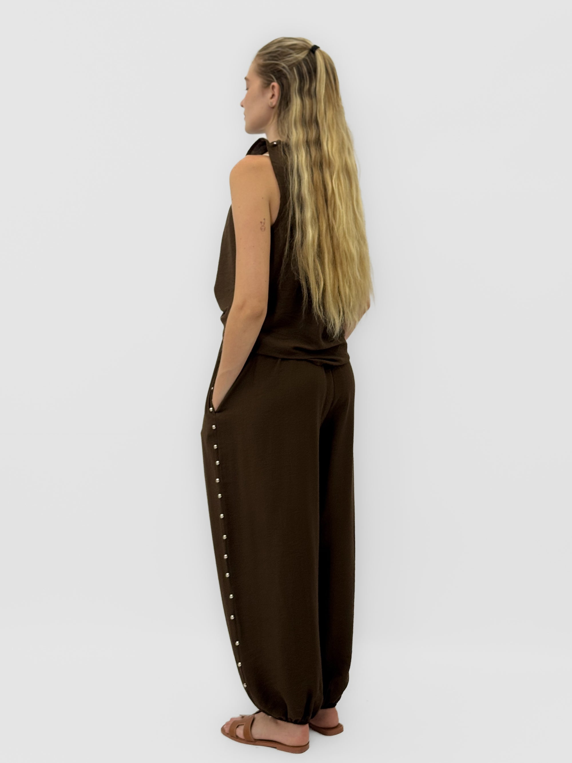 Completo Blusa e Pantaloni con Applicazioni