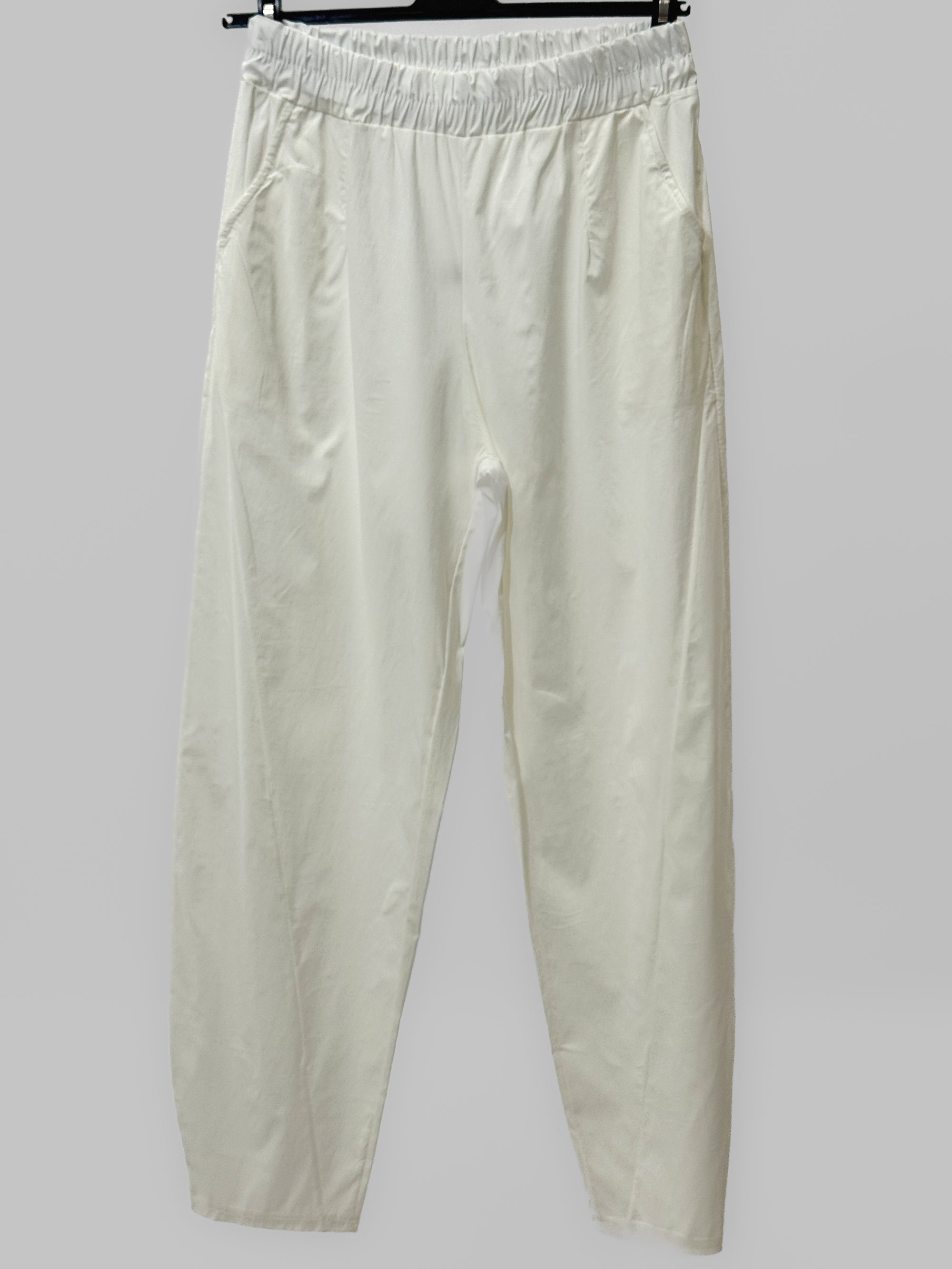 Pantalone in Cotone Leggero con Vita Elasticizzata