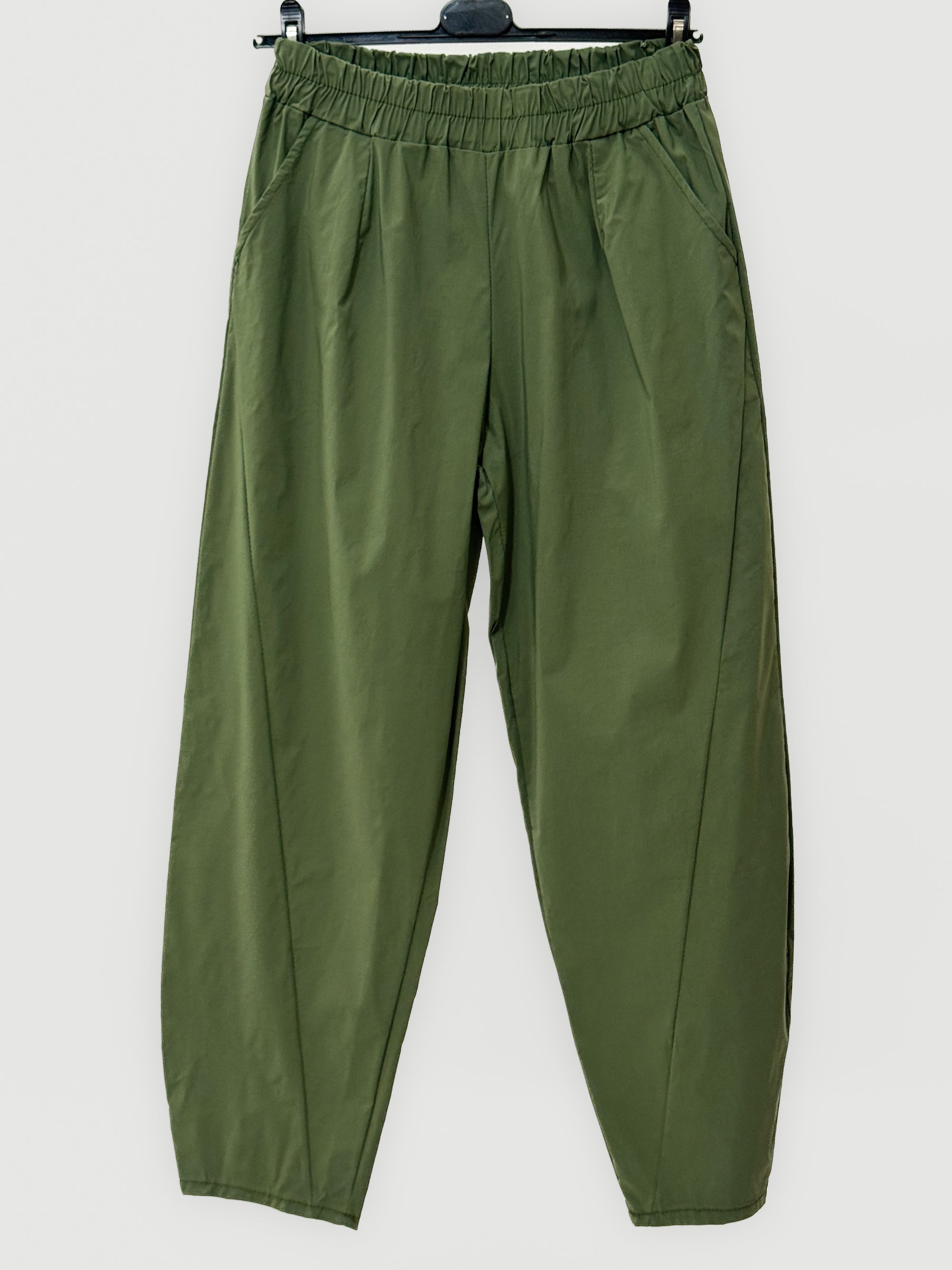 Pantalone in Cotone Leggero con Vita Elasticizzata