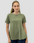 T-Shirt in Cotone con Vestibilità Svasata