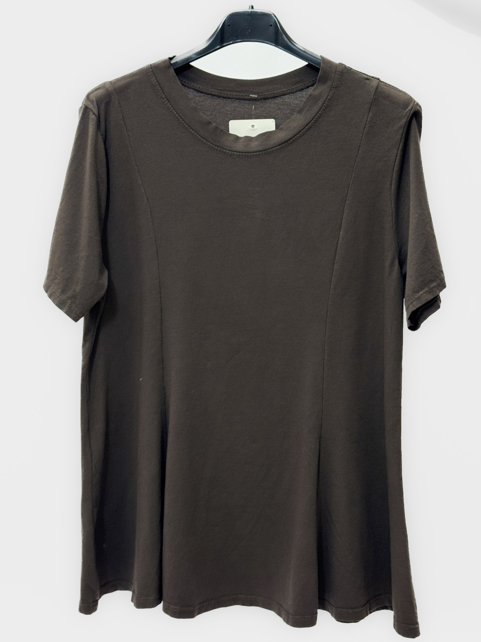 T-Shirt in Cotone con Vestibilità Svasata
