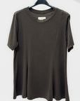 T-Shirt in Cotone con Vestibilità Svasata