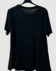 T-Shirt in Cotone con Vestibilità Svasata