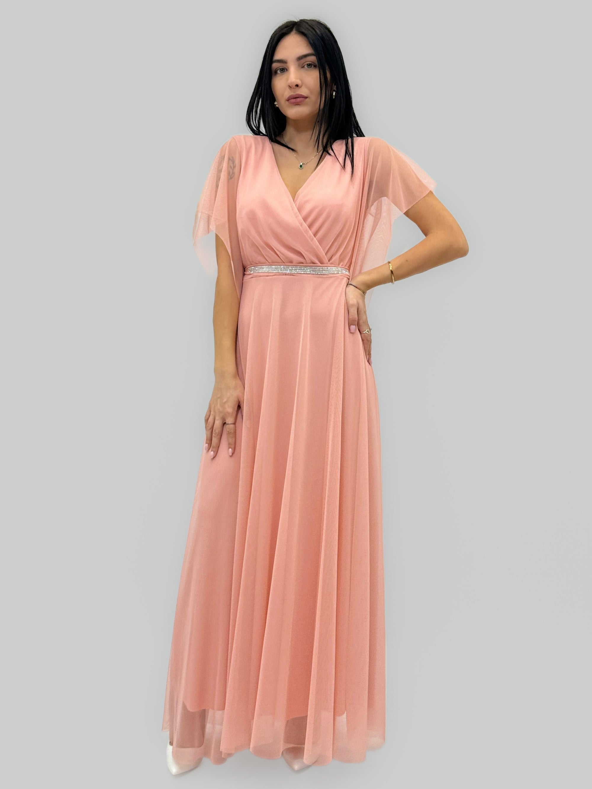 Abito Federica - In tulle con cintura gioiello