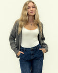 Cardigan in misto lana con maniche morbide - stile chic e casual