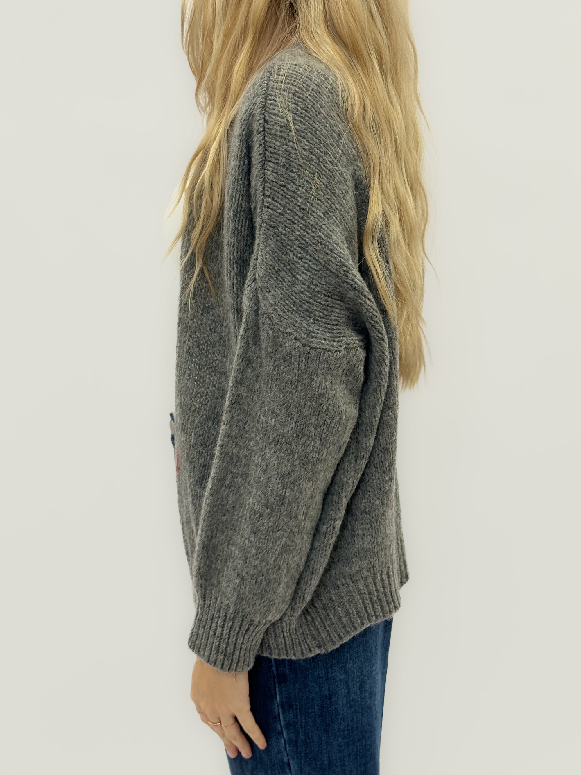 Cardigan in misto lana con maniche morbide - stile chic e casual