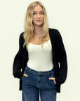 Cardigan in misto lana con maniche morbide - stile chic e casual