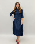 Abito in denim con gonna palloncino