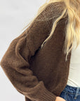 Cardigan in misto lana con maniche morbide - stile chic e casual