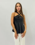 Top con scollo incrociato
