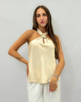 Top con scollo incrociato