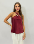 Top con scollo incrociato