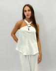 Top con scollo incrociato