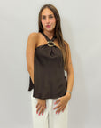 Top con scollo incrociato
