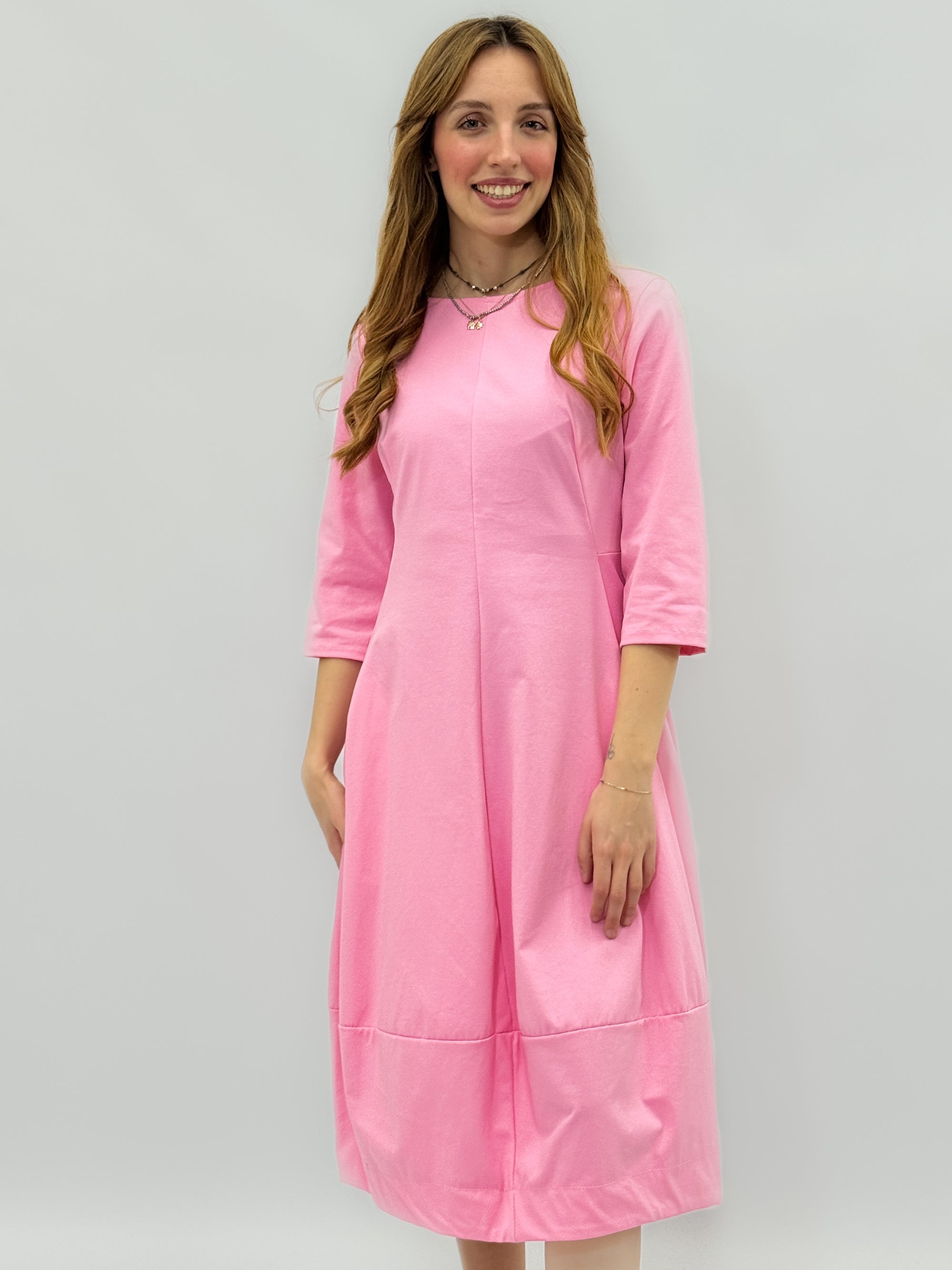 Abito lungo con gonna a palloncino