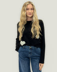 Maglia calda con cuori a contrasto