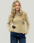 Maglia calda con cuori a contrasto