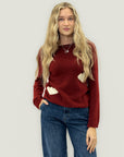 Maglia calda con cuori a contrasto