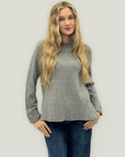 Maglia in misto lana con dettaglio polsini – Made in Italy