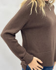 Maglia in misto lana con dettaglio polsini – Made in Italy