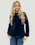Maglia in misto lana con dettaglio polsini – Made in Italy