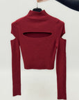Maglia crop con tagli cut-out