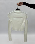 Maglia crop con tagli cut-out
