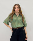 Camicia leggera con colletto e maniche ampie