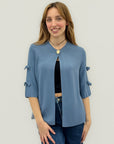 Cardigan leggero con fiocchetti