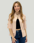 Cardigan leggero con fiocchetti