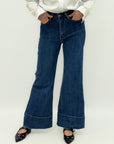 Jeans wide leg a vita alta