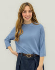Maglia basic manica 3/4 girocollo