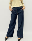 Pantaloni palazzo in denim